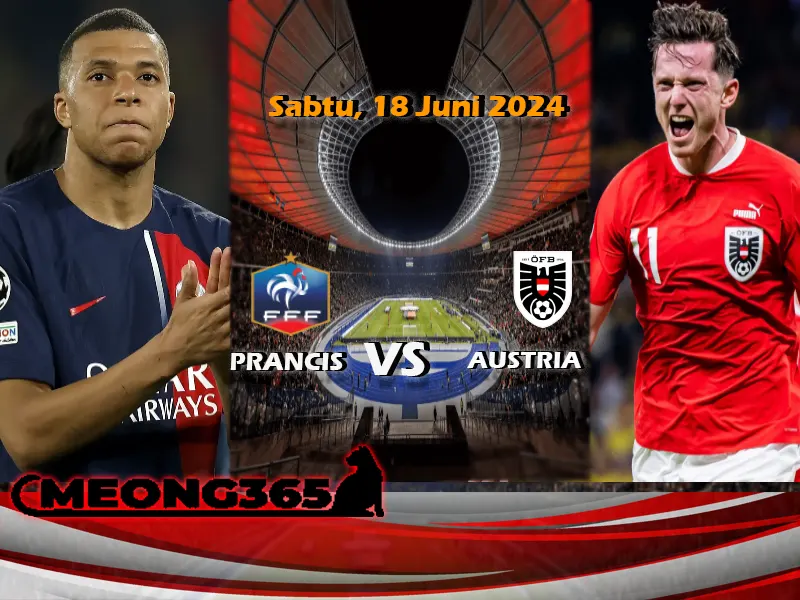 jadwal pertandingan Euro 2024, Prancis vs Austria